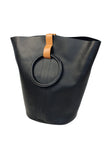 Myers Collective Round Bucket Tote, Large Black
