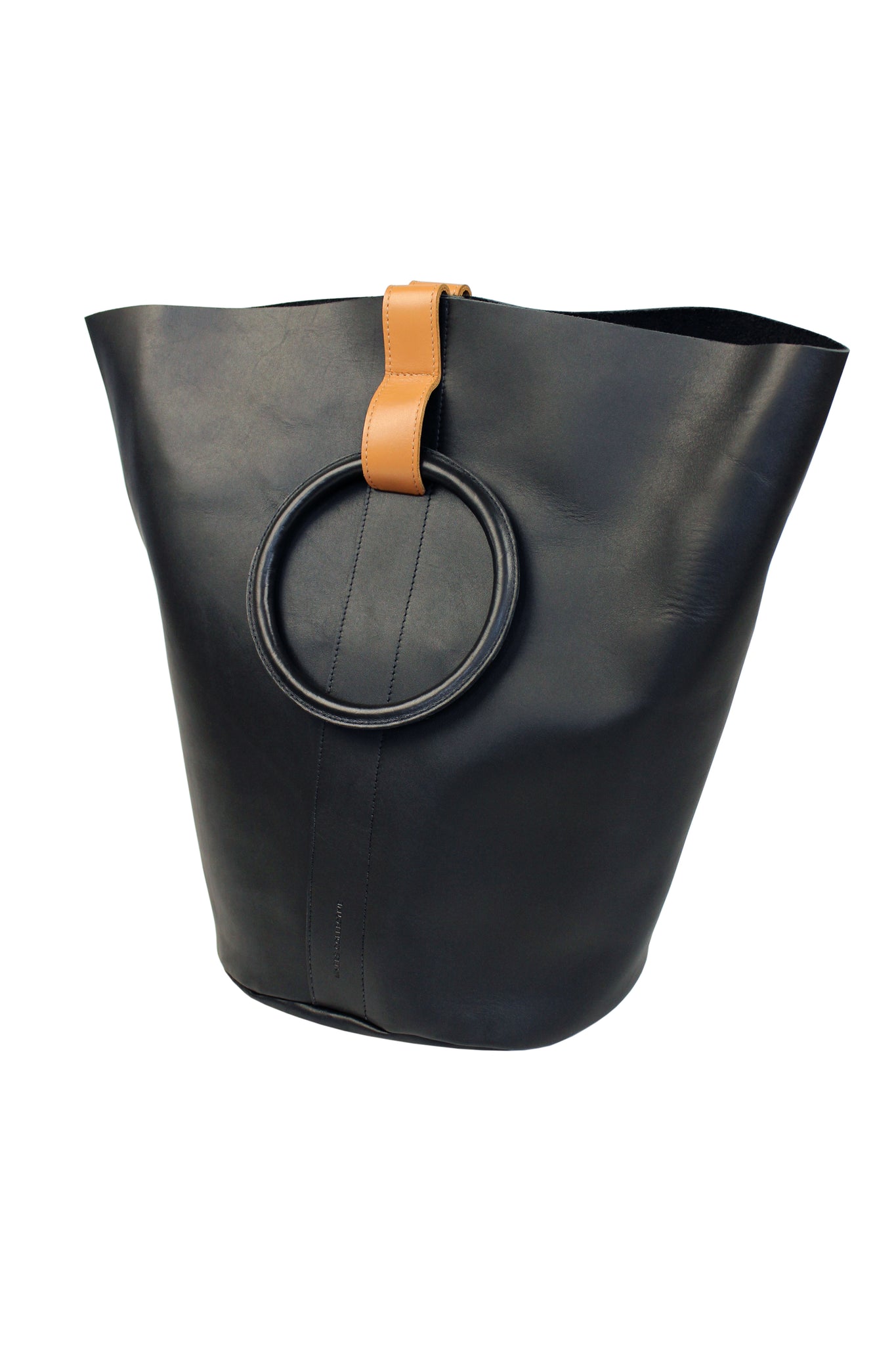 Myers Collective Round Bucket Tote, Large Black