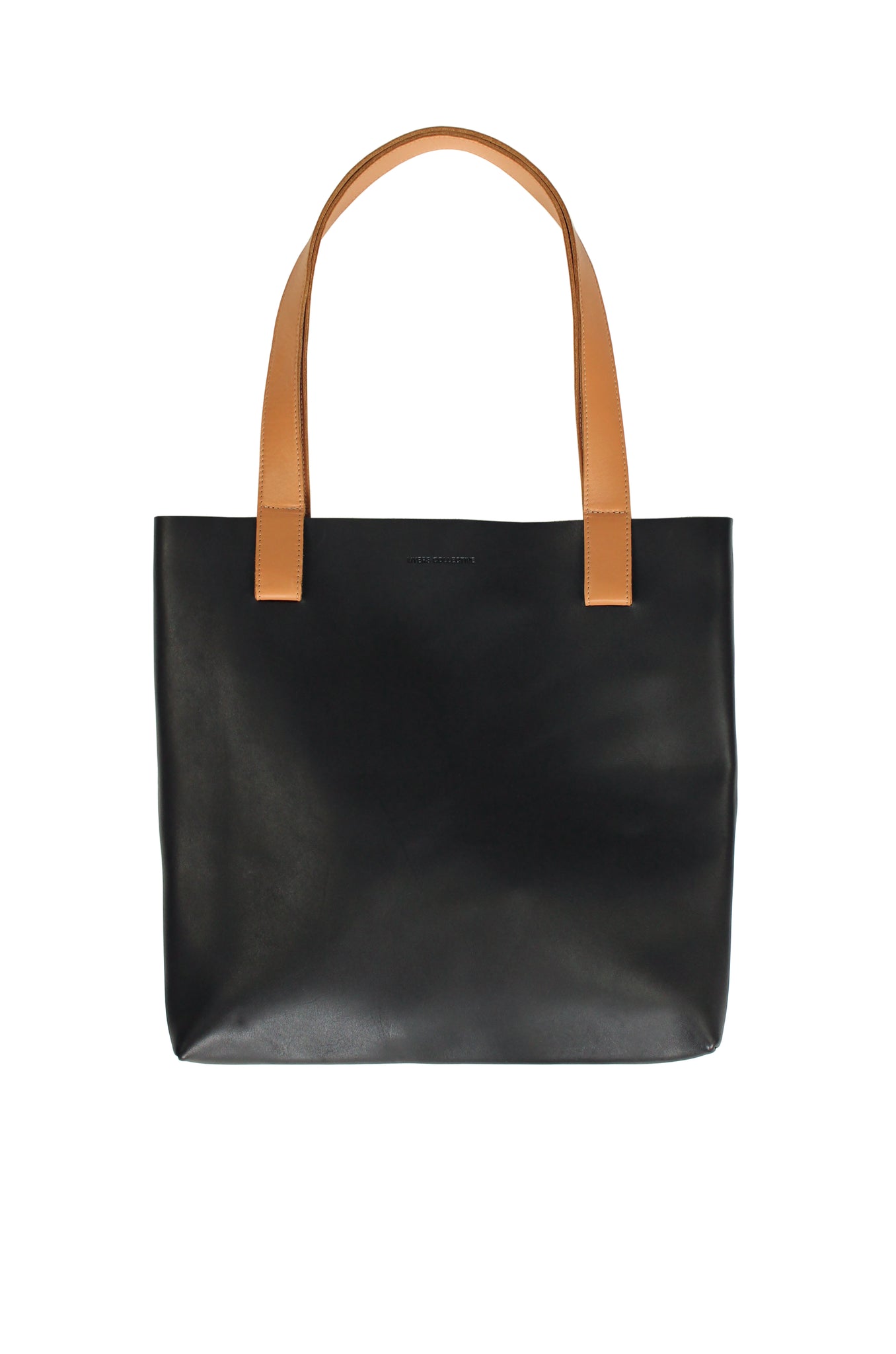 Myers Collective Square Tote Black body / Honey strap