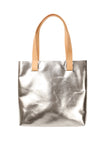 Myers Collective Square Tote Silver body / Natural strap