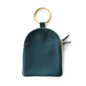 Leather Brass Ring Pouch Minaudière Myers Collective Otaat Wristlet Handbag