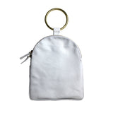 Leather Brass Ring Pouch Minaudière Myers Collective Otaat Wristlet Handbag